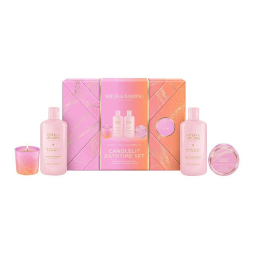 Picture of BAYLIS&HARDING JOJOBA VANILLA&ALMOND CANDLE BATH GIFT SET